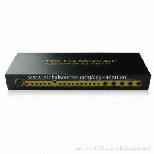 High-end 4K HDMI Matrix, Switcher 4x2 with Audio EDID Control/ARC/MHL/HDMI Audio Extractor